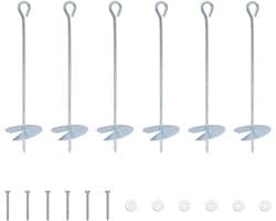 vidaXL - Aardanker - 6 - st - Ø10 - x - 40 - cm - Gegalvaniseerd - Metaal - zilver
