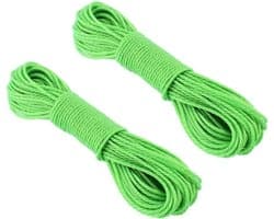 Waslijn Touw - Kledinglijn Outdoor - Kleding Drogen - Nylon Materiaal - 20m - Groen