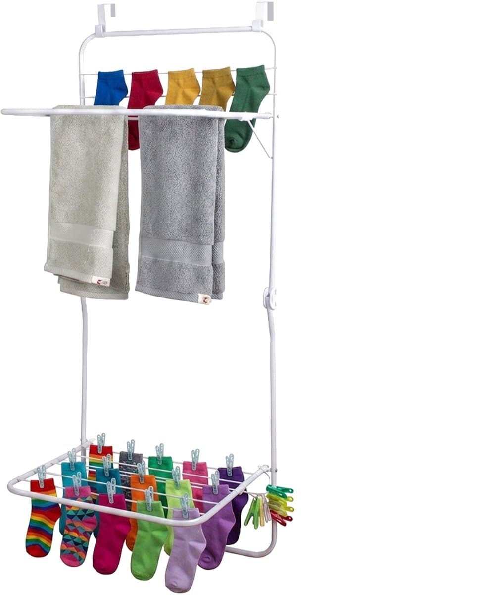 Wasrek - wit - 51x120x41 cm - opvouwbaar — afbeelding 1