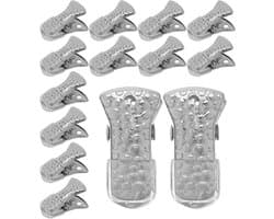 Holibanna 35 Stuks Metalen Wasknijpers met Antislip Krokodillenpatroon Windbestendige Kleine Veerklemmen voor Waslijnen Handdoeken Fotodisplay Duurzaam Veelzijdig voor Buitengebruik