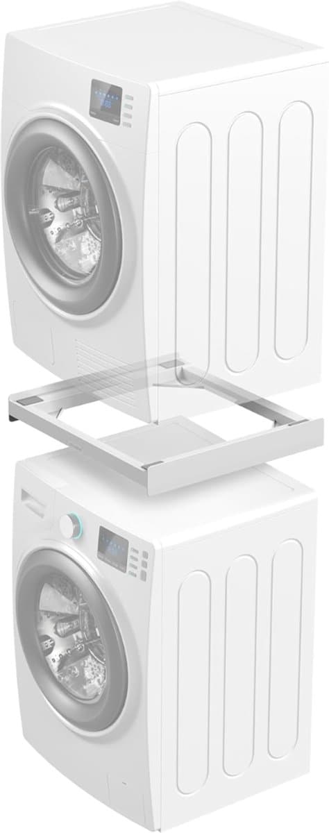 KAD® Stapelkit Wasmachine en Droger - Universeel Tussenstuk - Wasmachine Verhoger - Wit - 60cm x 55cm x 8cm — afbeelding 1