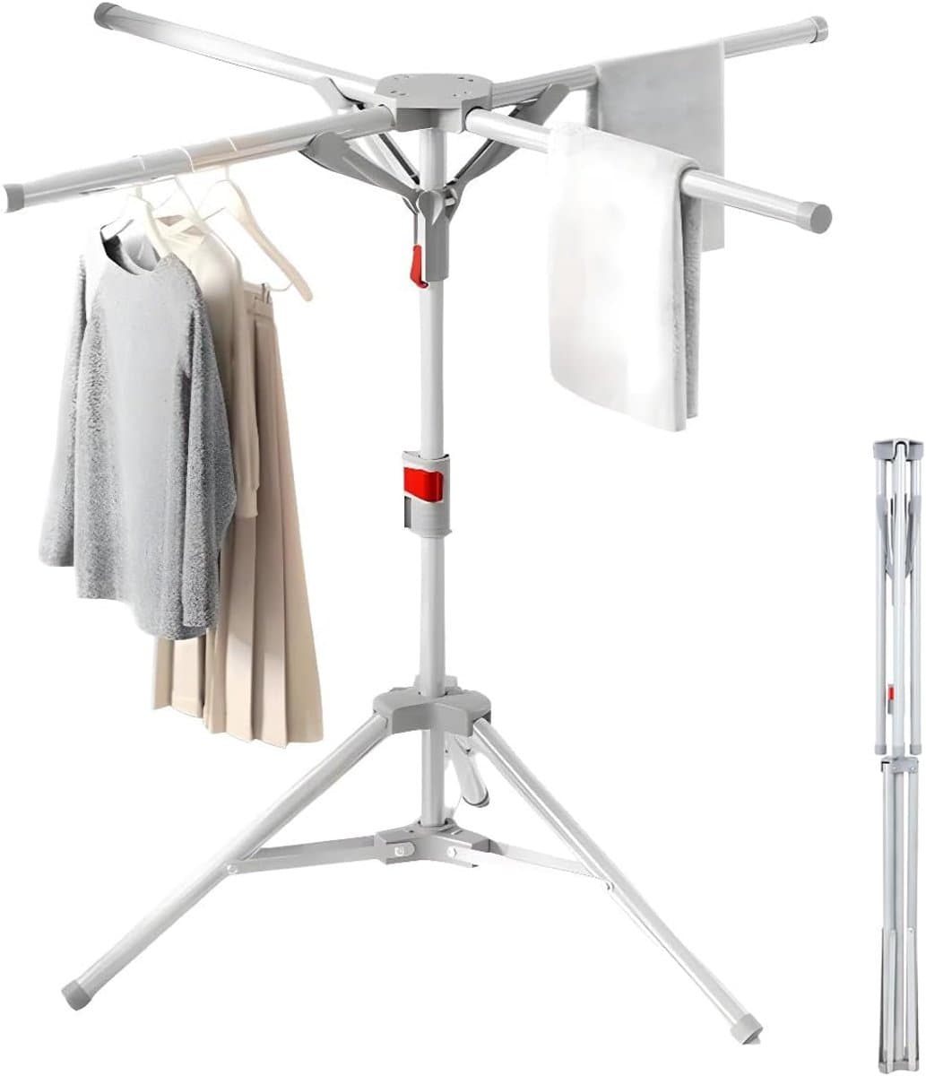 Wasrek - Droogrek - Wasrek Inklapbaar - Droogrek Inklapbaar - Wasrek Staand - Droogrekken - Grijs — afbeelding 1