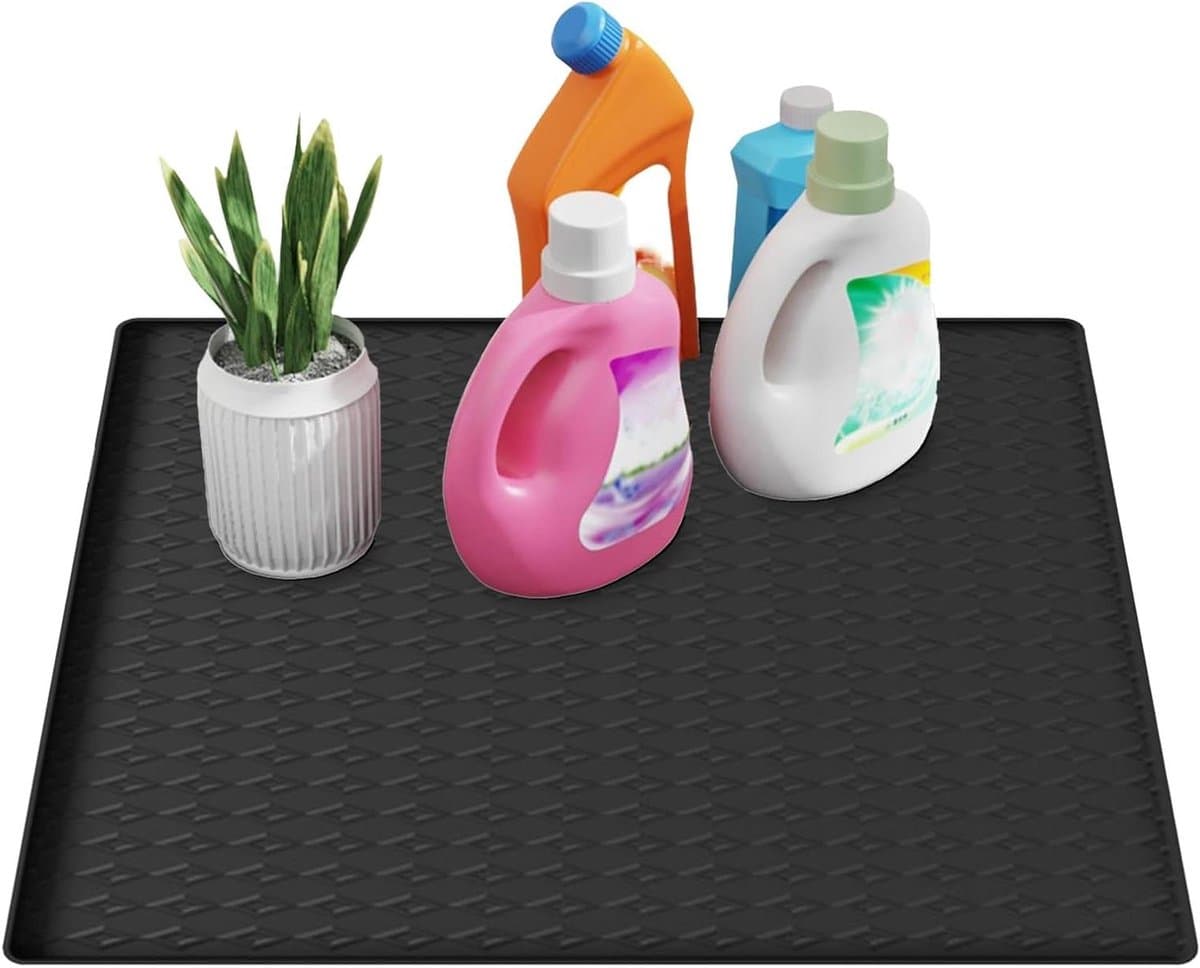 Wasmachine bovenhoes - Apparaatmat Bescherming - Apparaten Stabiliseren - Hittebestendig Waterdicht - 60 x 60 cm - Grijs — afbeelding 1