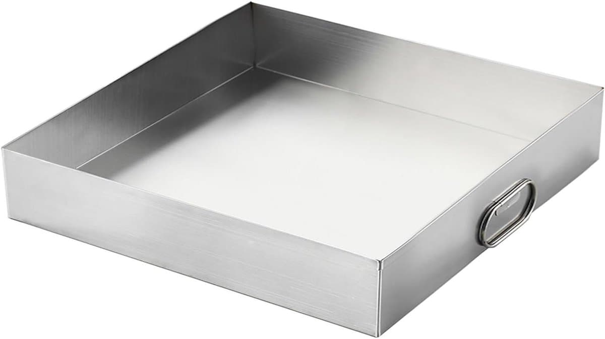 Roestvrijstalen dienblad - Lekbak plantenbak - Vloeren beschermen - Universele lekbescherming - 100 x 70 x 5 cm - Zilver — afbeelding 1