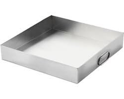 Roestvrijstalen dienblad - Lekbak plantenbak - Vloeren beschermen - Universele lekbescherming - 100 x 70 x 5 cm - Zilver