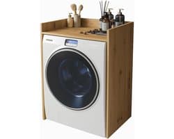 Wasmachine Kast - Ombouw Meubel - Badkamer Organisatie - Geluiddempend & Zonder Boren - 66x97x62cm - Wotan Eiken