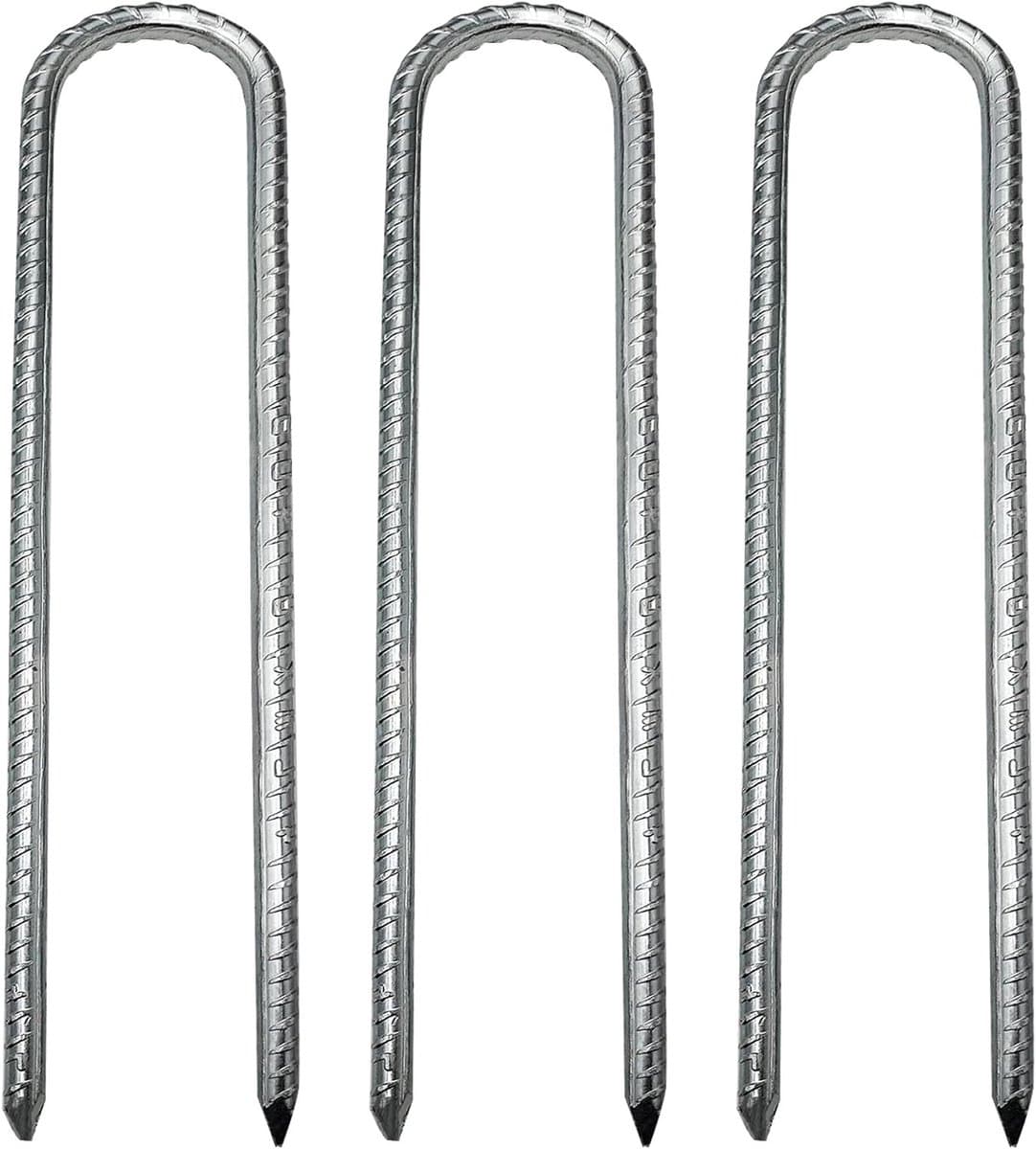 Stevige Stalen Tentpinnen en Grondankers voor Tuin, Camping en Trampoline - Set van 3, 30 cm Lang — afbeelding 1