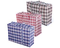 Dailygoody - Set van 3 Herbruikbare Jumbo Waszakken met Rits - Sterk