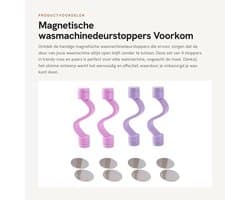 Dailygoods- Wasmachinedeurstoppers - Magnetische Deurbuffer - Deurvastzetter - Kunststof - Pakket van 4 - 10x2cm - Deurstopper