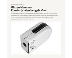 Dailygoods- Glazen Klemmen 10 Stuks - 6-8mm Roestvrijstalen Beugels - Klemhouder voor Glasplaat - Antislip Grip - Veilig en Stevig - Glasklem