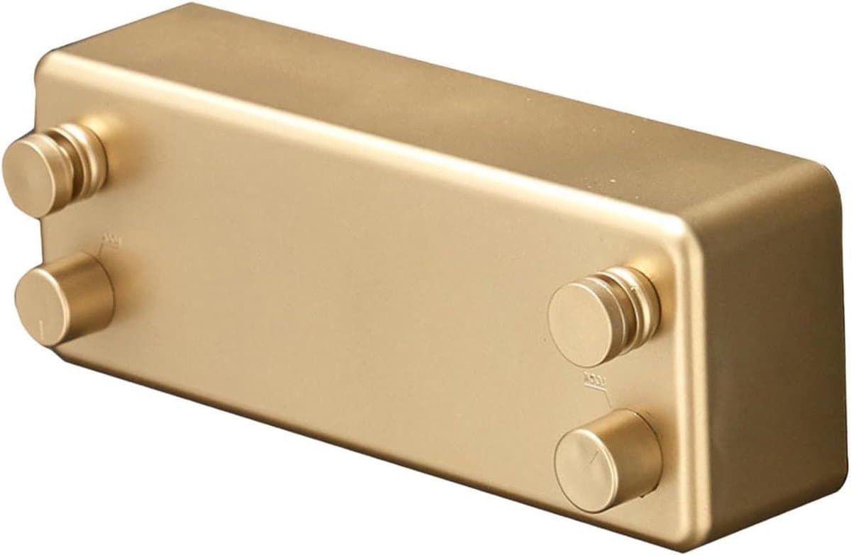 Telescopische Waslijn - Wandmontage Hanger - Kleding Drogen - Dubbele Lijn - 24 cm - Goud — afbeelding 1