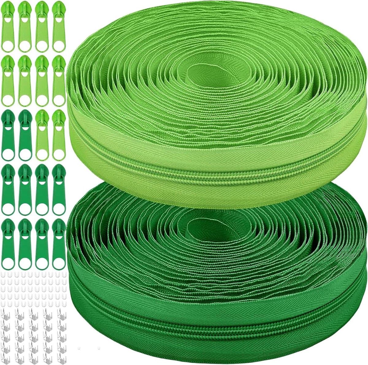 MicButty The Yards Bulk rits van 9,1 m - (#5) ritsen, nylon spoel met 20 stuks schuivers voor doe-het-zelf naaitassen — afbeelding 1