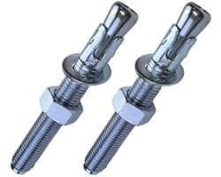 Boutankers - Ankerschroef spreidpluggen - Massief Materiaal Bevestigen - Directe Montage Zonder Barsten - M20 x 160 mm - Zilver