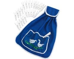Wasknijperzak - Kledinghangers Houder - Wassen Ophangen - Rugbesparende Bevestiging - 45 x 335 cm - Ganzen