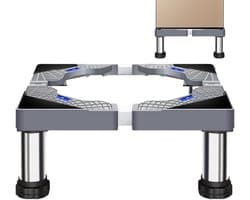 Wasmachine verhoger - Apparaat voetstuk - Apparaten verhogen - Verstelbare lengte - 60x60x20 cm - Zilver
