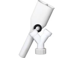 Dparts afvoer en aanvoer kraan splitter - y-stuk waterverdeler duo set - voor wasmachine en vaatwasser afvoerpijp en wasmachinekraan
