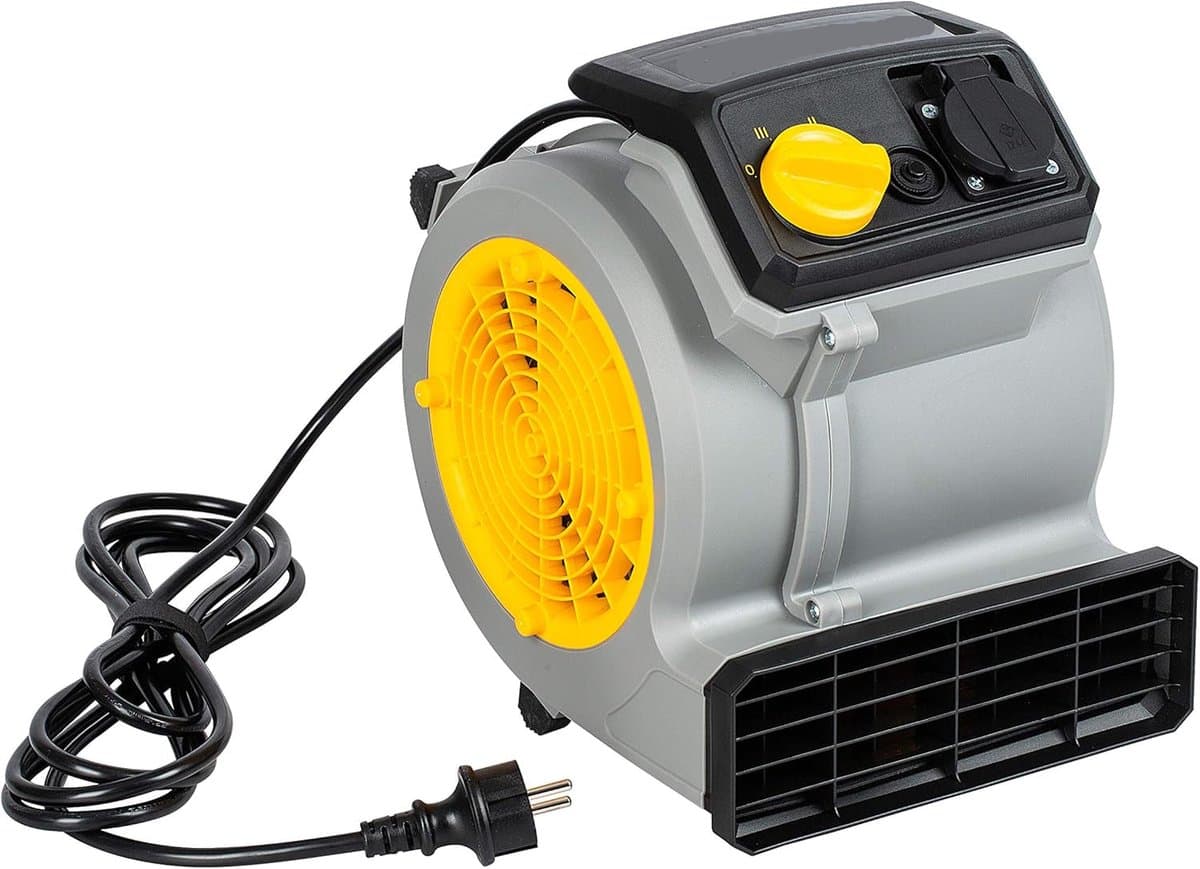 Vloer ventilator - Ventilator - Tafel ventilator - Tapijtdroger - Bekleding droger - Verfdroger - Industriële ventilator - Bouwventilator Met 3 snelheden - Compact - 220-240V - 1300RPM - 31 x 24 x 28 cm - Multikleur — afbeelding 1