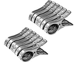 Grote wasknijpers - 12 stuks Wasknijpers - 12*6cm Roestvrijstalen wasknijpers - Winddichte clips - Geschikt voor het drogen van kleding - Winddicht drogen van kleding - Kledinghanger voor het drogen van quilts (12 stuks) — afbeelding 1