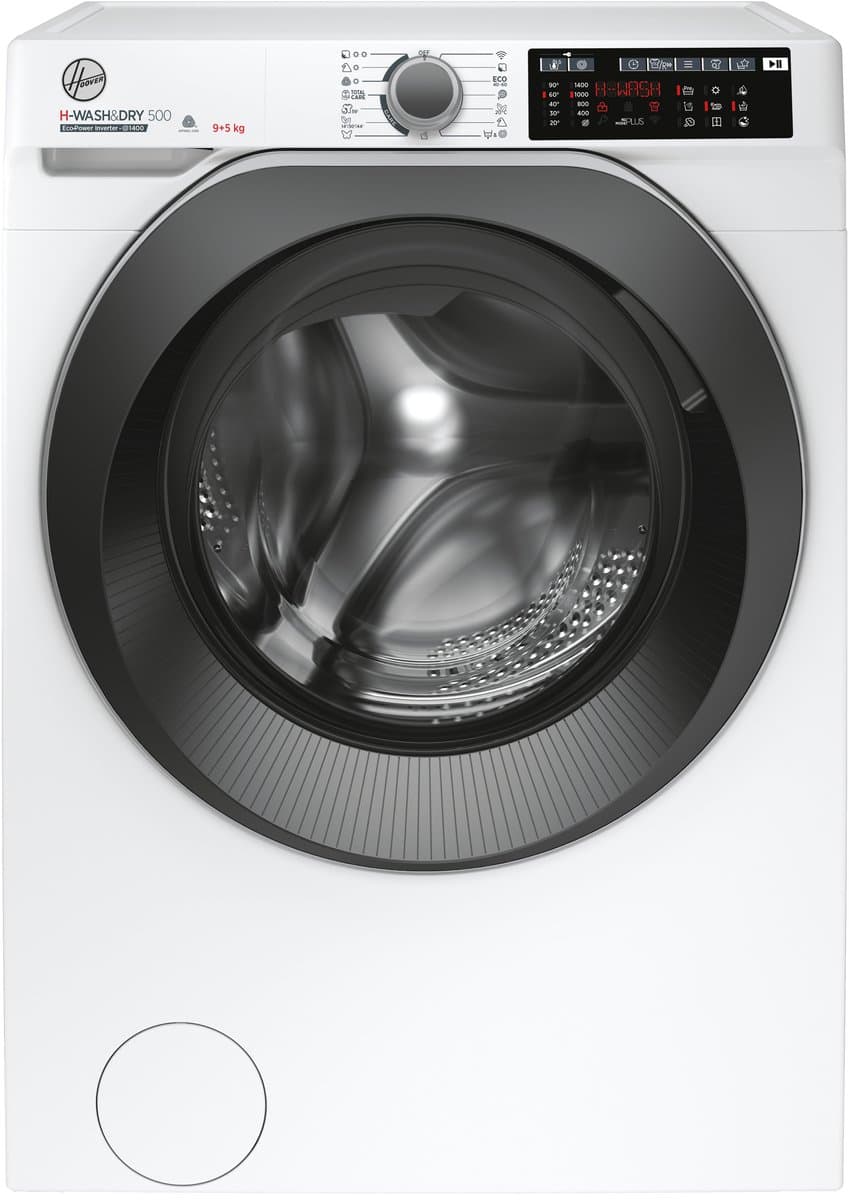 Hoover HD 495AMBS/1-S Wasmachine – 9 kg – 1400 rpm – Energieklasse A – Stoomfunctie – WiFi & App bediening — afbeelding 1