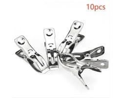 Roestvrij stalen clip, huishoudelijke kleding clip, winddichte clip, waslijn clip, handdoek clip, dekenhouder, 6cm kleine deken clip, set van 10 stukken