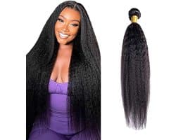 Human Hair Bundles Single Extensions Machine Double Wefts Unprocessed Remy Weave Natural Black Color for Woman 32 Inch