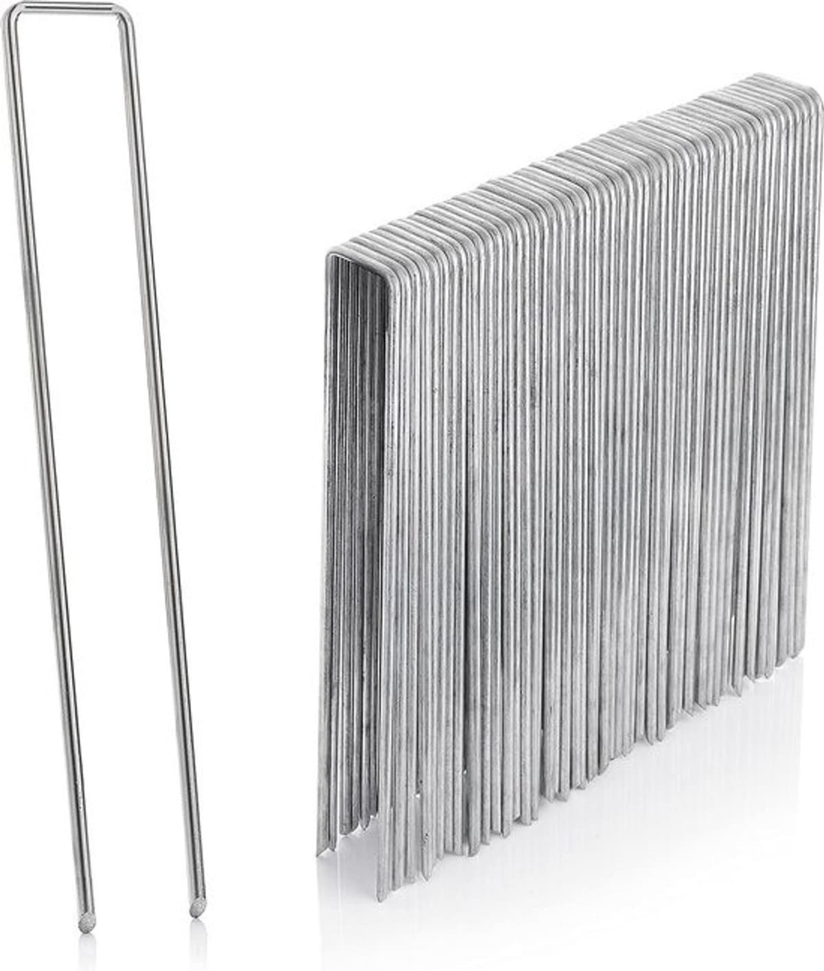 GardenMate 25 verzinkte grondankers van staaldraad - 200 mm lang, 25 mm breed, 3,8 mm - Platte kop — afbeelding 1