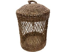 Laundry basket seagrass D40H65cm
