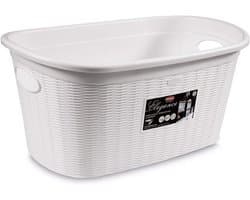 Stefanplast Elegance Wasmand - Wit - Kunststof - 38x58x28cm