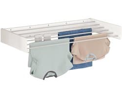 White-Label® Wanddroogrek - Droogrek Inklapbaar - Wasrek - Droogtoren - Droogrekken - Wit