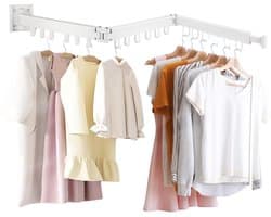 White-Label® Wanddroogrek - Droogrek Inklapbaar - Wasrek - Droogtoren - Droogrekken - Wit