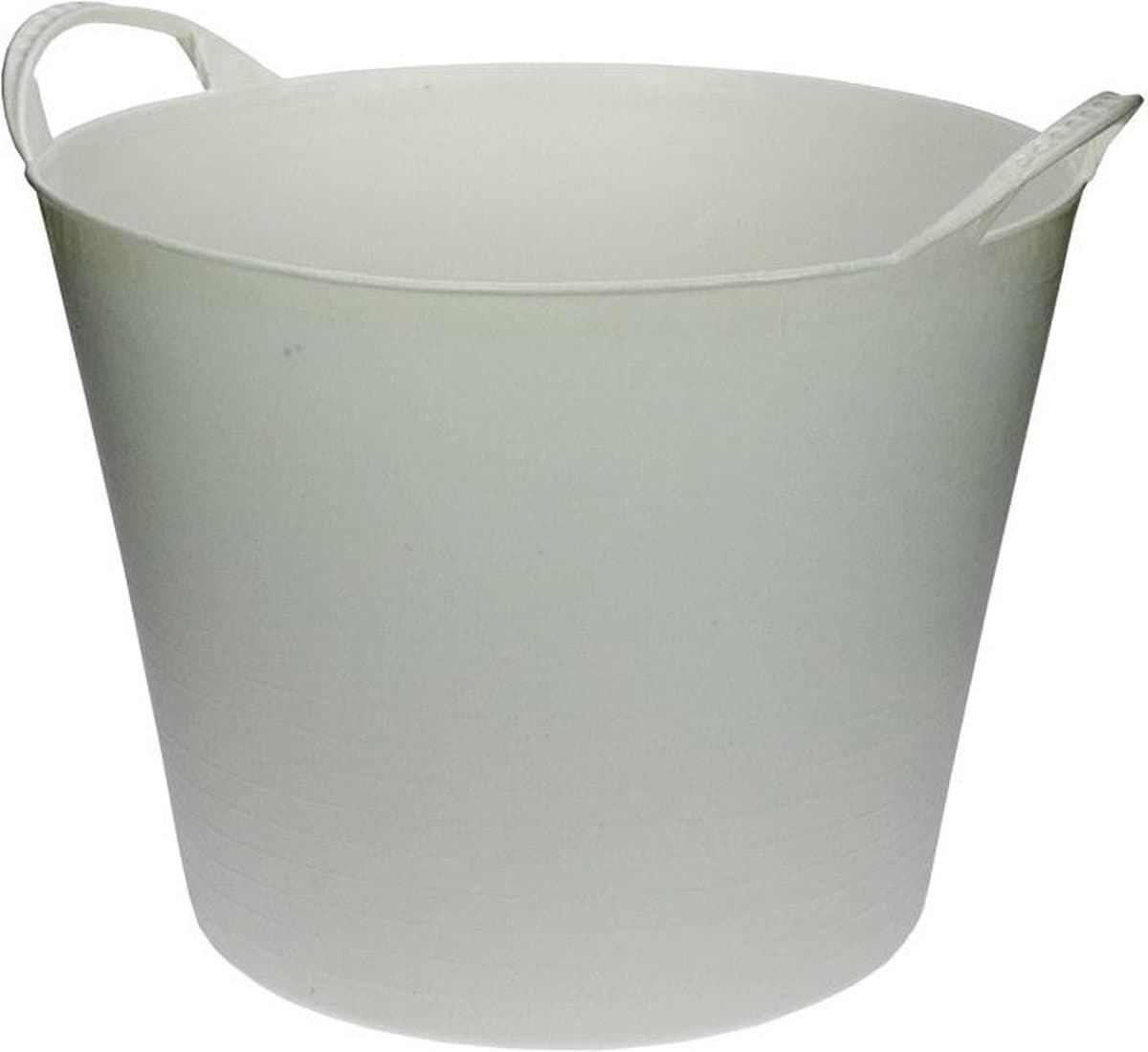 Flexibele emmer/wasmand/kuip - wit - 42 liter - Opbergmanden - Wasmanden - Flexibele emmers - 45 x 33 cm — afbeelding 1