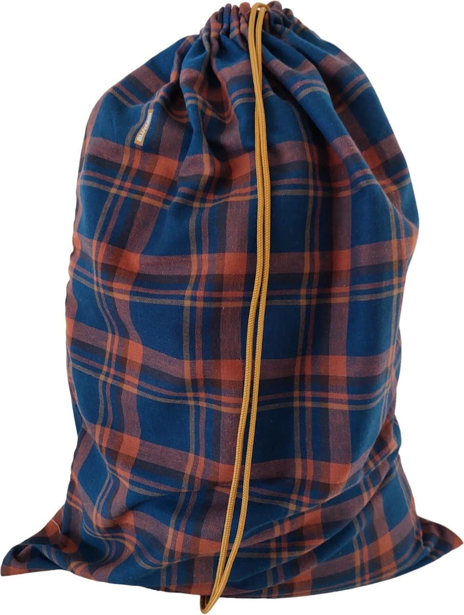 Bluvardi Katoenen waszak - XL- met trekkoord - Scottish cognac - blue — afbeelding 1