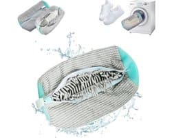 Waszak - Wasnet Voor Schoenen - Waszak Voor Schoenen - Schoenen Waszak - 39 x 19 Cm - Netje Anti-Vervorming - Delicaat Wasgoed - Schoen Wassen - Schoenenwaszak - Wasgoed - Wasmachine - Schoenen / Sneakers - Met Rits En Hangende Ring - Herbruikbaar