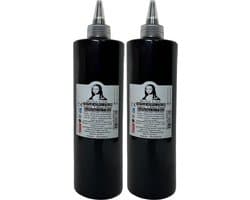Südor Textielverf 1000 ml, zwart.Wasbestendige textielverf voor lichte stoffen. Wasmachinebestendig, wasbestendig. Fixatie door strijken (2 x 500 ml)