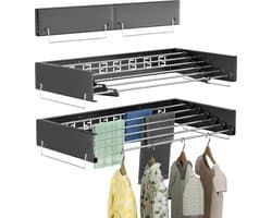 Goodivery ® en Ruimtebesparende Opvouwbare Wanddroger voor Binnen en Buiten met Elegant Ontwerp