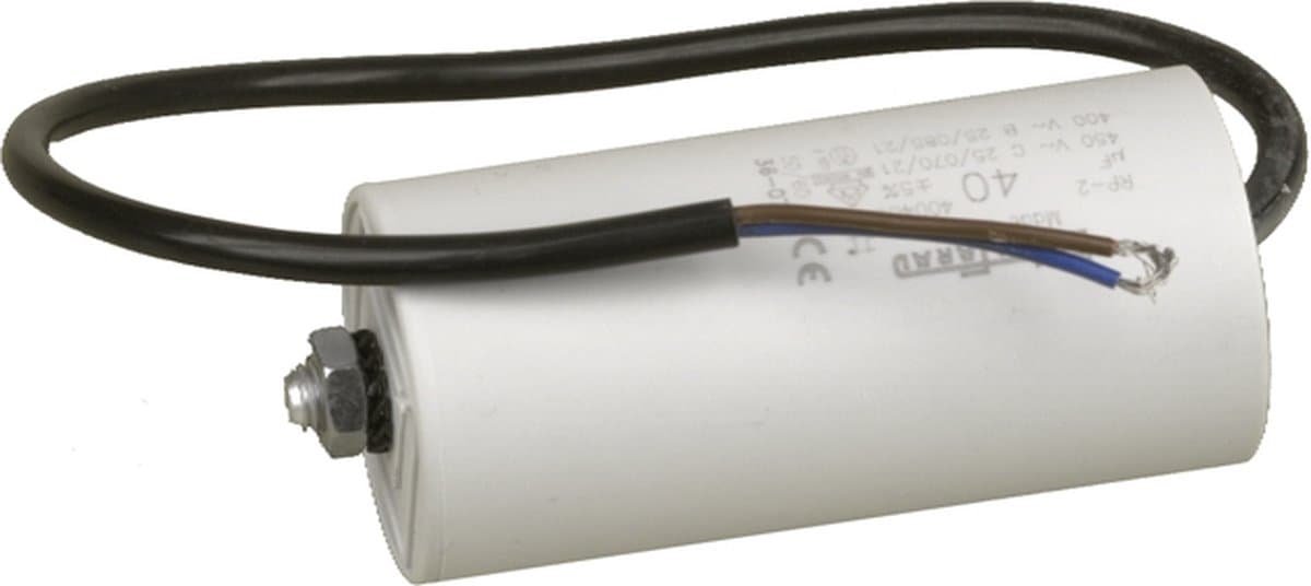 UNIVERSEEL - CONDENSATOR ELECTROL. MET DRAAD 40 µF 450 V - — afbeelding 1