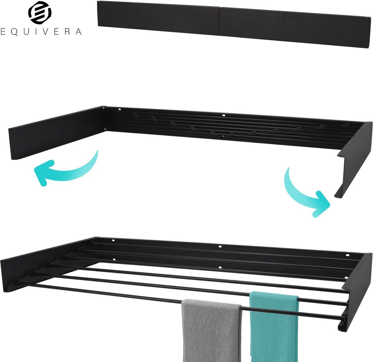 Equivera Wanddroogrek - Wasrek - Droogrek - Wanddroogrek Inklapbaar - Wand Droogrek — afbeelding 1