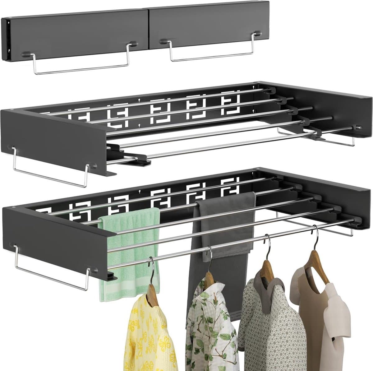 Equivera Wanddroogrek - Wasrek - Droogrek - Wanddroogrek Inklapbaar - Wand Droogrek — afbeelding 1