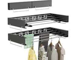 Equivera Wanddroogrek - Wasrek - Droogrek - Wanddroogrek Inklapbaar - Wand Droogrek