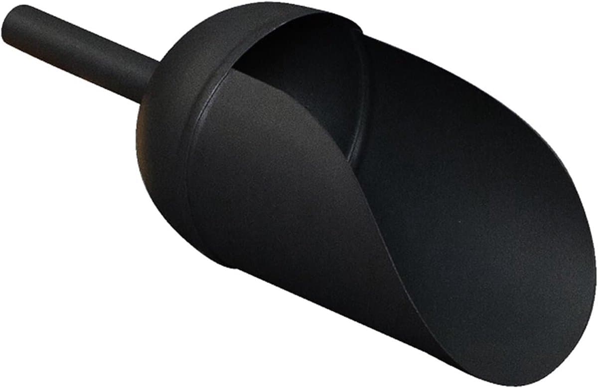 SnelShoppen - FIREFIX 2081/1 Pellet Scoop Metaal - Stalen Pelletschep voor Tuin, Keuken en Camping - Zwart Coating - Diameter 11.5 cm - 32 cm Lang — afbeelding 1