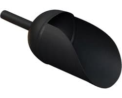 SnelShoppen - FIREFIX 2081/1 Pellet Scoop Metaal - Stalen Pelletschep voor Tuin, Keuken en Camping - Zwart Coating - Diameter 11.5 cm - 32 cm Lang