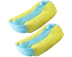 Dailygoods - 2 stuks schoenenwasmachinezakken voor droger en wasmachine, zachte vezels, 360° reiniging, herbruikbare waszak voor sneakers en tennisschoenen (geel)