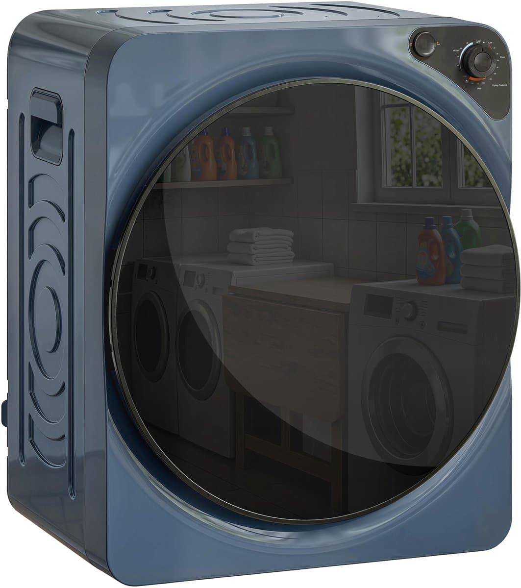 HOMCOM Wasdroger PCM, roestvrij staal, 49 x 43 x 61 cm, blauw — afbeelding 1