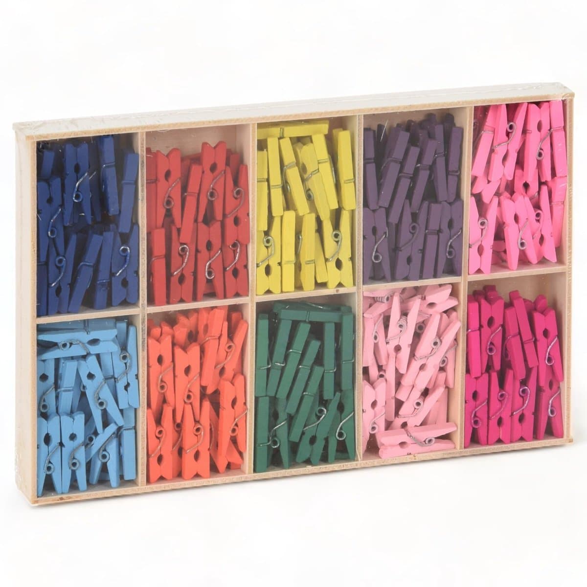 Dailygoods- Wasknijpers Hout 25 mm - Mini Wasknijpers - Knutselen - Decoratie - Geschenkverpakkingen - Creatief Gebruik - Knijpers — afbeelding 1