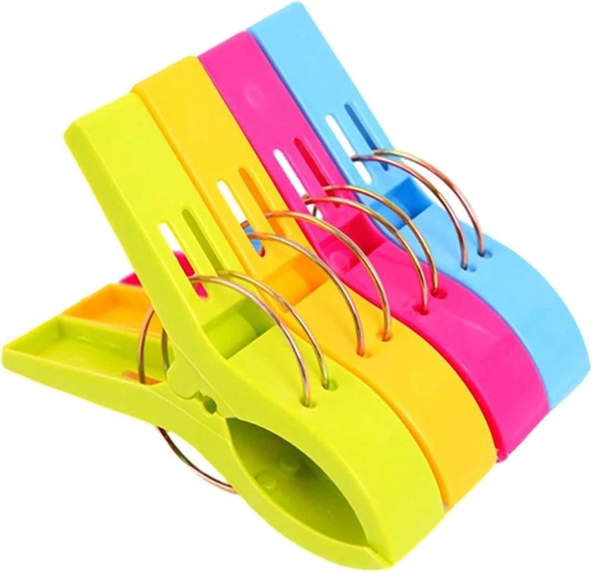 Wasknijpers Kunststof - Kledingklemmen Handdoekclips - Kleding Drogen - Winddicht Ontwerp - 8 stuks - Willekeurig — afbeelding 1