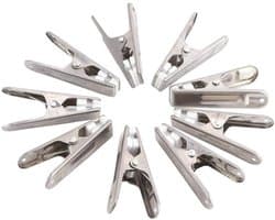 Wasknijpers 20 Stuks - Roestvrij Staal - Kleding Clips - Sterke Klemkracht - Handzaam Ontwerp - Voor Ondergoed en Wasgoed - Kledingclips