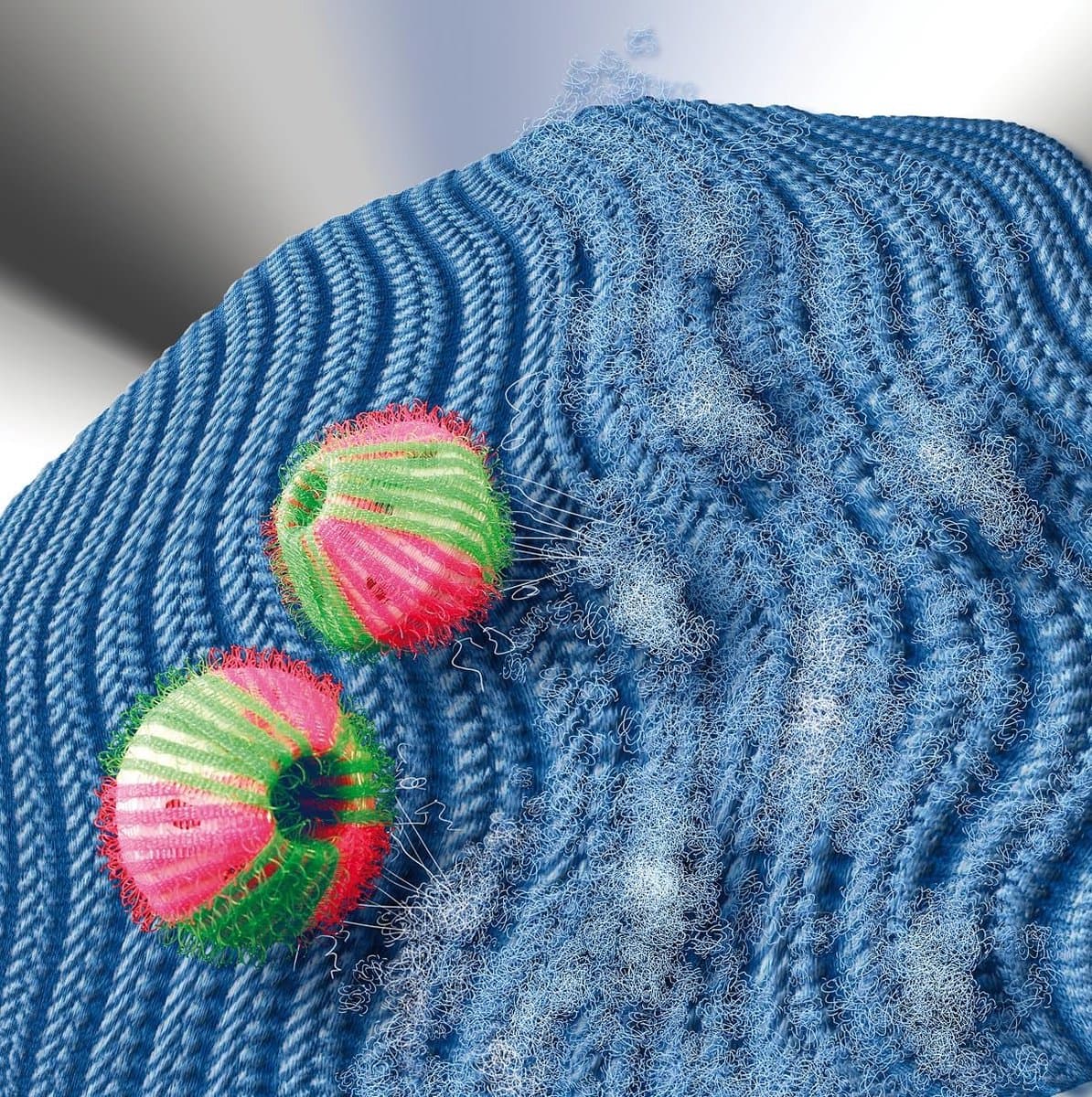 Wasballen set van 6 voorkomt wolknotjes groen — afbeelding 1