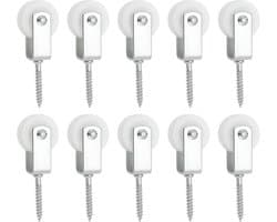 idea 10Pcs 30Mm Katrol Touw Nylon Opknoping Katrollen Waslijn Katrollen Voor Indoor Patio's Balkons Dak Muren Installaties 38x6mm