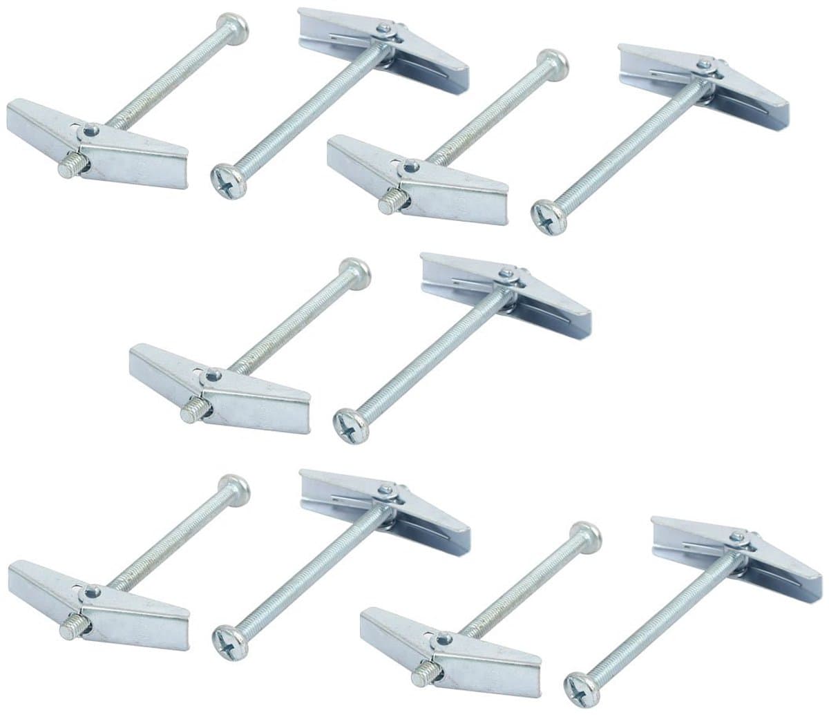 M5 x 75mm Buitendraad Veerbelaste Holle Muur Ronde Kop Toggle Bolt 10 stks — afbeelding 1