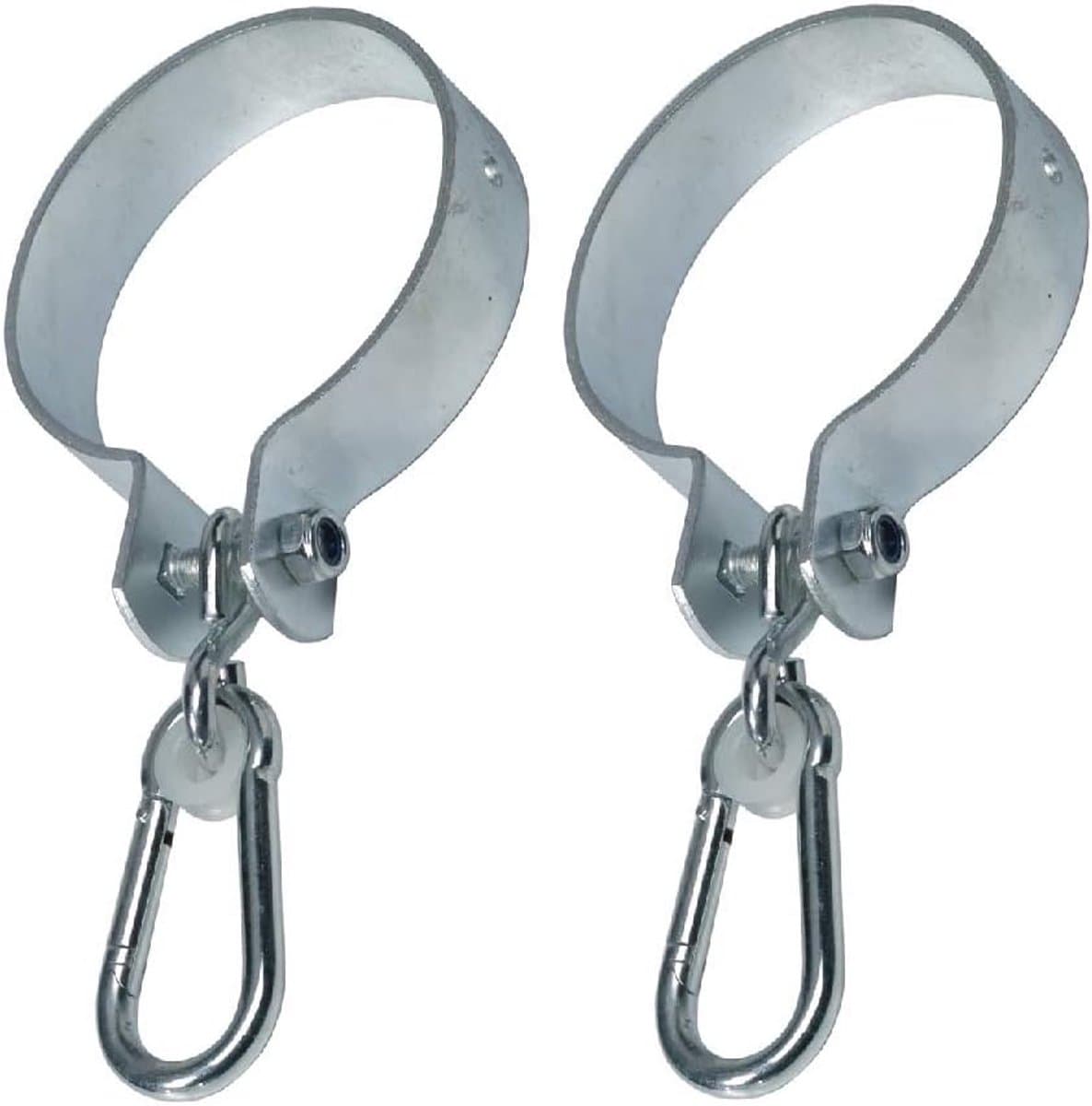Swingklemmen set van 2 - Ø 10 cm - gegalvaniseerd staal - ideaal voor ronde houtblokken - ShopVlot — afbeelding 1
